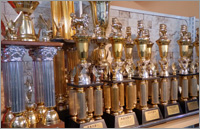 数々のトロフィー